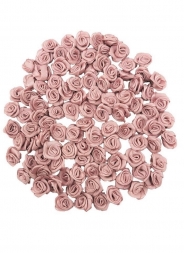 Różyczki satynowe różowe 15mm 5szt.