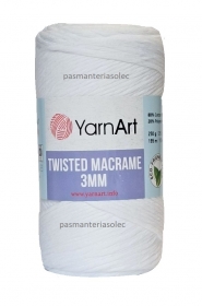Sznurek YarnArt – Twisted Macrame 3mm biały 751