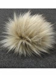 Pompon futrzany jasno beżowy 12cm