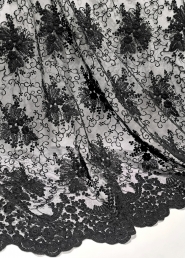 Haft na tiulu czarny 130cm/0,5m.