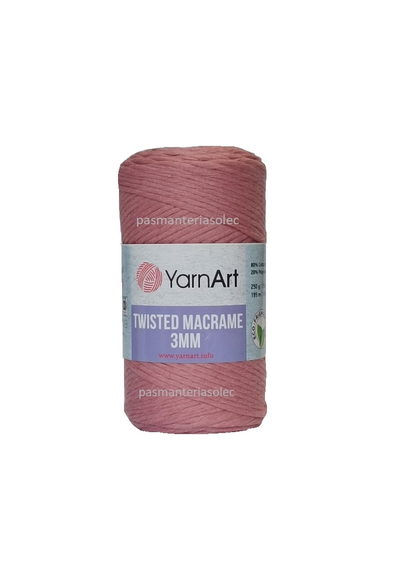 Sznurek YarnArt – Twisted Macrame 3mm różowy 792