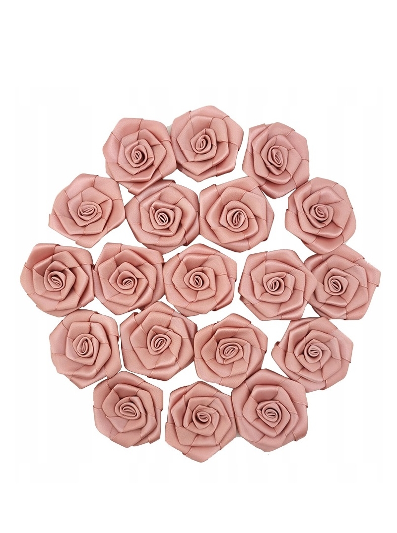 Różyczki satynowe różowe 60mm 2szt.