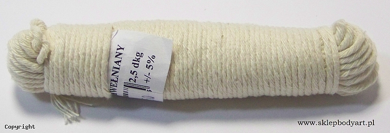 Sznurek bawełniany surowy 2,5mm. 18mb.