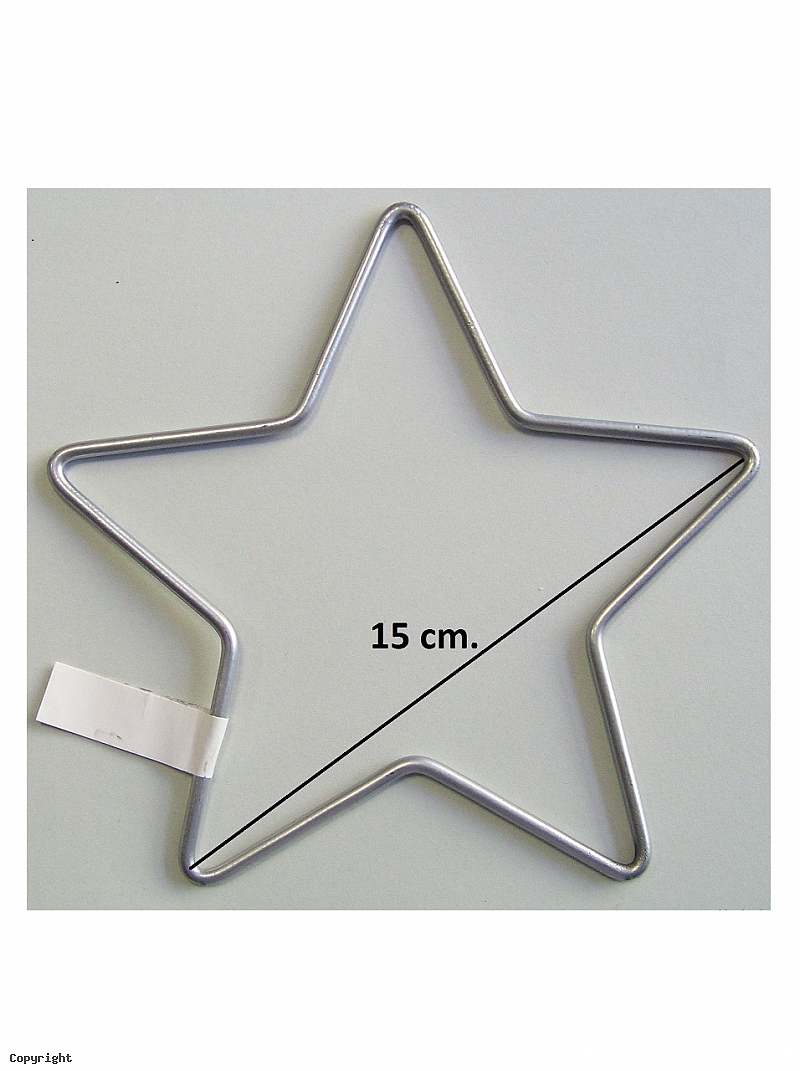 Obręcz gwiazda metalowa do obrabiania 15 cm.
