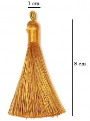 Chwost wiskozowy 8cm złoty 1szt.