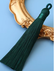 Chwost wiskozowy 8cm zielony butelkowy 1szt.