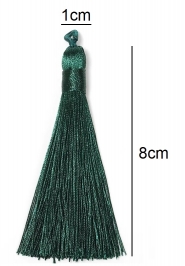 Chwost wiskozowy 8cm zielony butelkowy 1szt.