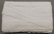 Haft angielski bawełniany biały 6,5cm 1 m.