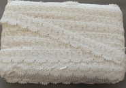Koronka gipiura bawełniana biała 30mm/0,5m.