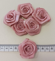 Różyczki satynowe różowe 40mm 4szt.