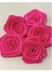 Różyczki satynowe różowe 40mm 4szt.