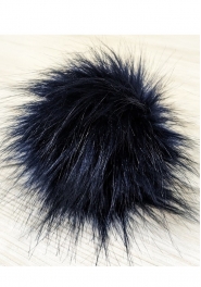 Pompon futrzany granatowy 12cm