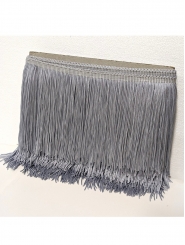 Frędzle na taśmie czarne wiskozowe 15cm/0,5m.