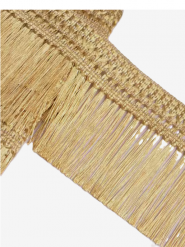 Frędzle na taśmie złote 12cm/0,5m.