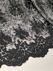 Haft na tiulu czarny 130cm/0,5m.