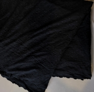 Bawełniany haft na tiulu czarny 130cm/0,5m.