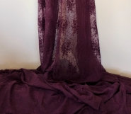Bawełniany haft na tiulu burgund (bordo) 130cm/0,5m.