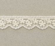 Bawełniany haft na tiulu ecru 28mm/1m.