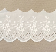 Angielski haft na bawełnie biały/ecru 12cm/0,5m.